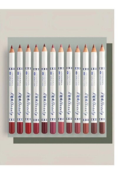 real beauty مجموعة تحديد الشفاه - 12 قطعة متعددة الألوان 1.14 جرام