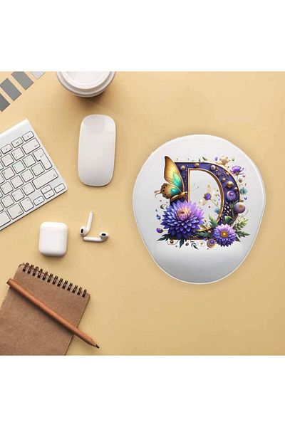 DennisEylul Colorful D Letter Mousepad Special for Your First Name