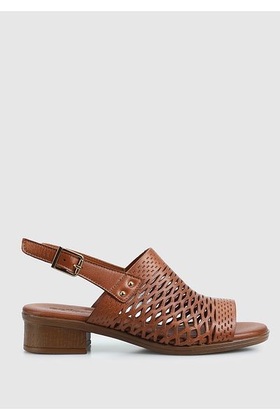 Eclipse Tan Leather Women's Flat Sandals