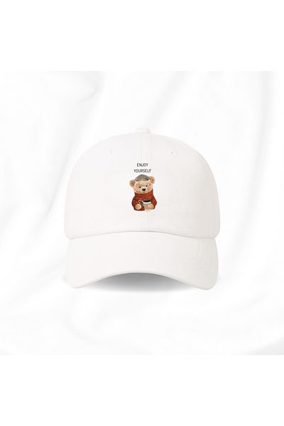 Touz Moda Washable Vintage the Bear Printed Unisex Hat