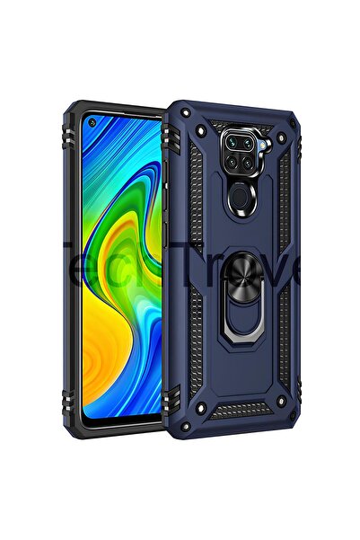 TechTrove Xiaomi Redmi Note 9 Kılıf Yüzüklü Stand Olabilen Magnetic Tpu Tank ...