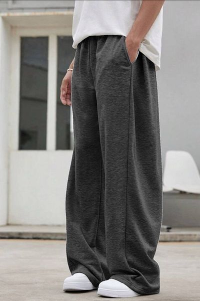 BSBSPOR Baggy Loose Fit Summer Men's / Women's Sweatpants Adjustable Long Grey / Black / Smoked