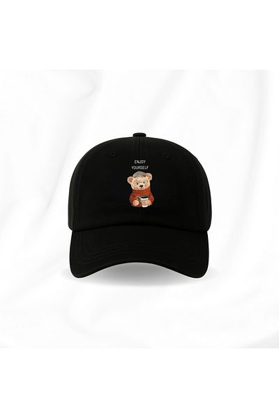 Touz Moda Washable Vintage the Bear Printed Unisex Hat