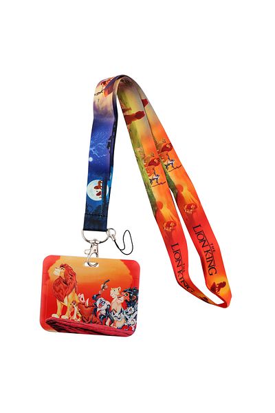 Disney 11 Stitch Mickey Lanyard For Keys Chain Horizontal style ID Credit Card Cover Pass Mobile Phone Char