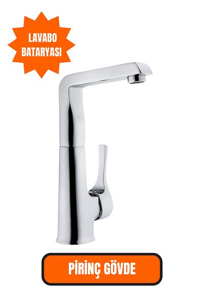 GİVY İtimat Mega 543K Sink Faucet Deck-Mount, Brass Body Sink Faucet