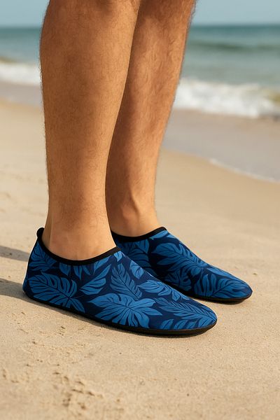 Bright Pantofi de mare pentru plajă pentru bărbați WaveGuard Scuba Fabric Colorful Sporty & Summer Style Papuci de mare pentru piscină