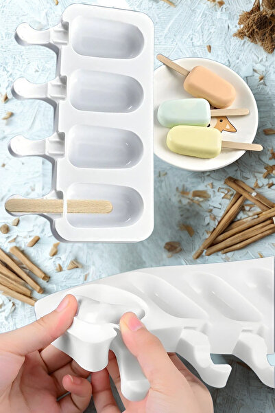 Ar Armese قالب آيس كريم كبير ماغنوم قالب آيس كريم سيليكون 4 أقسام