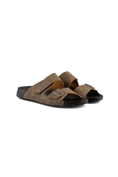 Roy Jones Ανδρικές παντόφλες 5001 με ρυθμιζόμενο Velcro ανατομική σόλα Madrid 4 Seasons