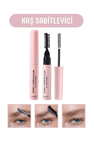 KOREAN GLAM Kaş Sabitleyici ve Şekillendirici Kaş Fırçası Tarağı Ve Sabitleyi...