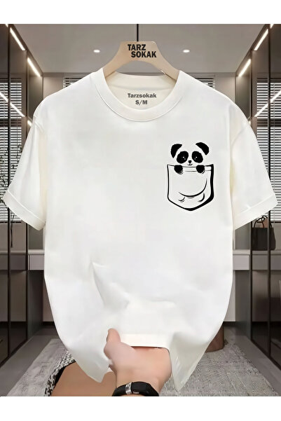 Tarzsokak تي شيرت مطبوع عليه كود 2 باندا مينيماليس للجنسين