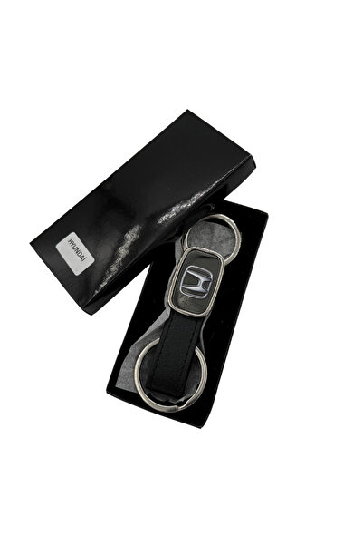 platin hediyelik Hundai Logo Leather / Steel Keychain , Steel Keychain