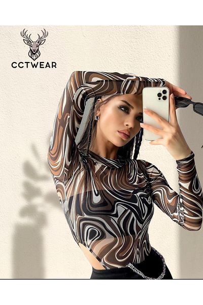 Butik Cctwear Transparent Bodysuit