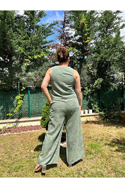 MJORA Cotton Linen Vest & Pants Women's Set