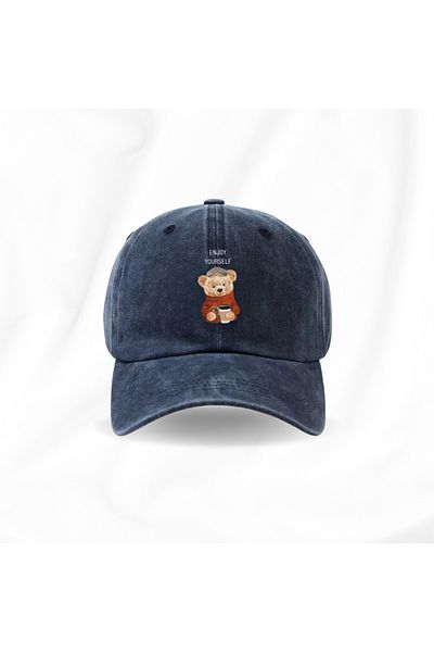 Touz Moda Πλενόμενο Vintage The Bear Printed Unisex Καπέλο