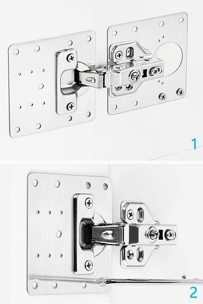 Vekorr 4Pcs Stainless Steel Hinge Repair Plate Cabinet Repair Making Hardware Include Screw 9 X 9cm