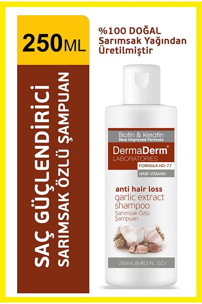 DermaDerm Anti-Hair Loss Shampoo with Biotin and Keratin 250ml