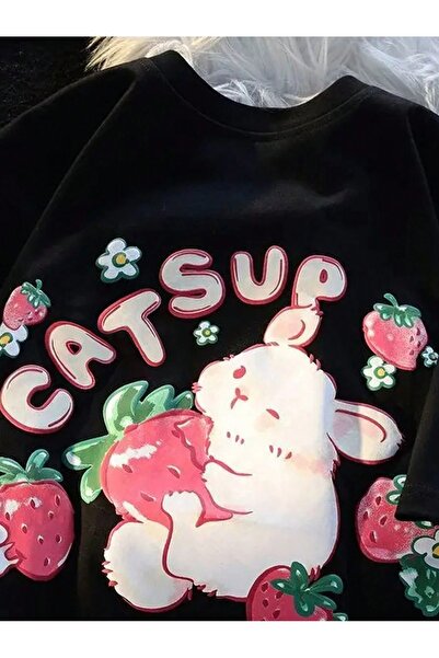 OVER HEAD Tricou supradimensionat cu imprimeu Y2K Crh Sup pentru femei