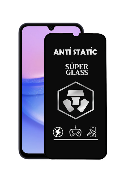 corcishop واقي شاشة سامسونج جالاكسي A15 بتغطية كاملة ومقاوم للكهرباء الساكنة