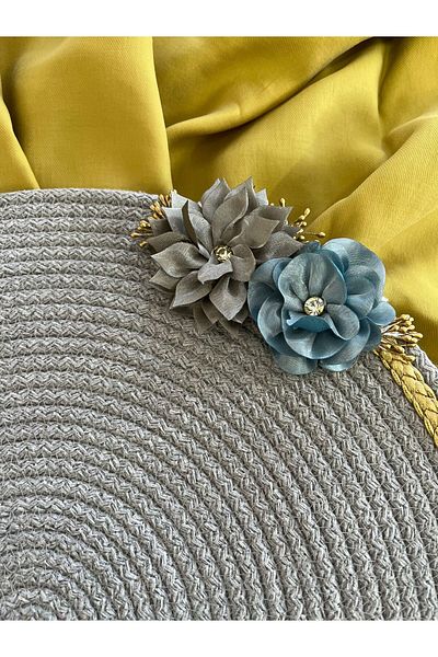 BulutRetail DecoHandy 39cm Floral Jute Knitted Charger American Service