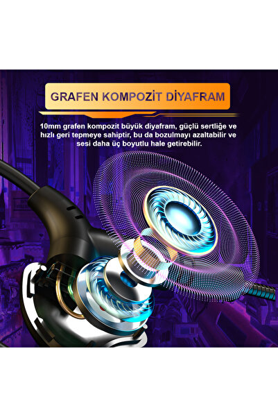 Xrades Kozmoz Kulak Içi Mikrofonlu Mobil Pubg Kulaklığı Type-C Standart Giriş