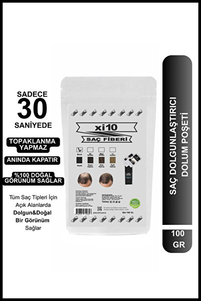 xi10 Saç Tozu 100 gr Siyah Topik Hair Fiber