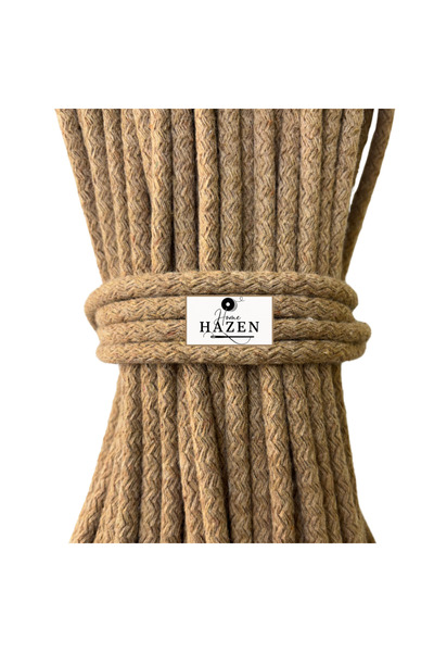 Hazen Home حبل قطن 6-7 ملم 45-50 متر 1 كجم حبل سلة سوبا حقيبة - نحاسي بيج