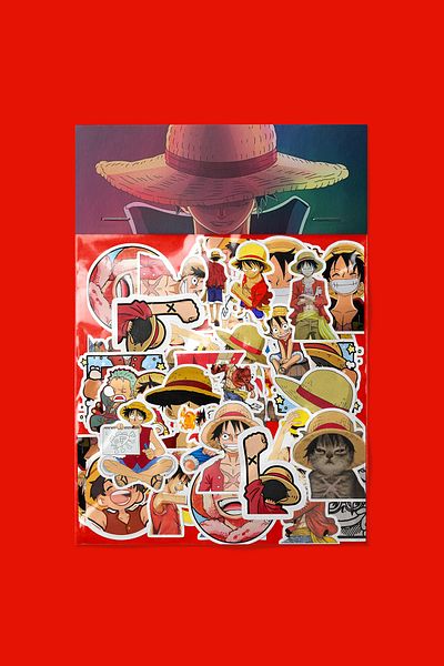 dadi ramba Monkey D. Luffy Sticker Pack - Bullet Journal - Agenda - Planner - Notebook - Laptop Sticker Decal