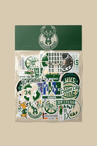 dadi ramba Milwaukee Bucks Sticker Pack - Bullet Journal - Agenda - Planner - Notebook - Laptop Sticker Decal