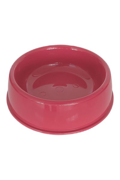 doremodam Cat Dog Plastic Food and Water Bowl 20 cm - 200 ml Red