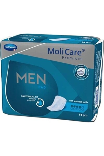 MOLICARE HARTMANN MOLİCARE PREMİUM MEN PAD 4 DAMLA ERKEK MESANE PEDİ 14 LÜ*3 ...