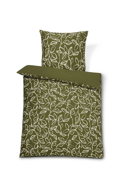 Tchibo Normal Size Duvet Set 135 x 200 cm, Olive Combo