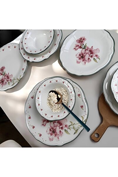 Zuccara Maison Çiçekli 24 Parça Yemek Takımı