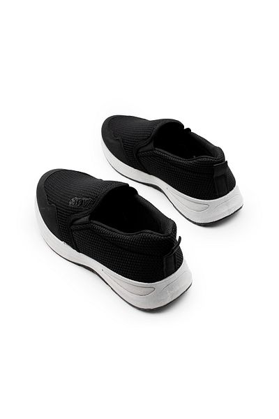 Modaarmada Black Daily Use Comfortable Elastic Men's Shoes