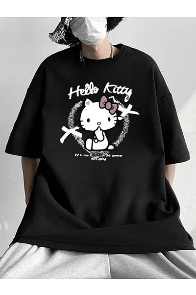 Gofeel Μπλουζάκι με λεπτομέρεια εκτύπωσης Hello Kitty Grafitty