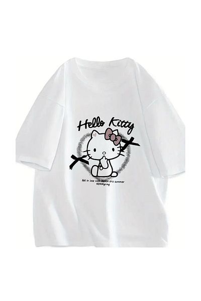 Gofeel Μπλουζάκι με λεπτομέρεια εκτύπωσης Hello Kitty Grafitty