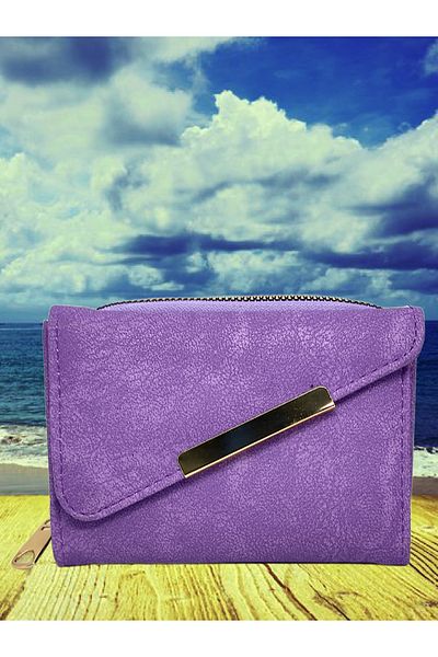 FuryaTedarik Zippered Women's Wallet with Coin and Paper Money Compartment