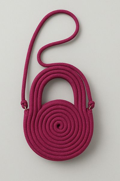 Magu Girl's Jute Spiral Knitted Crossbody Bag - Natural and Fun Design