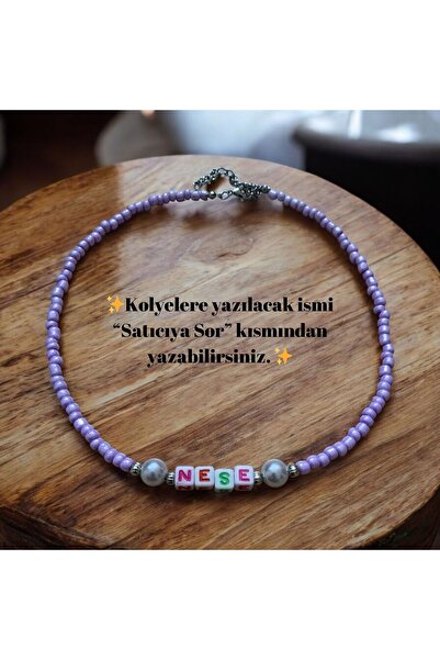 LeylanTakı Leylan Takı Çocuk Açık Mor İsimli Kolye