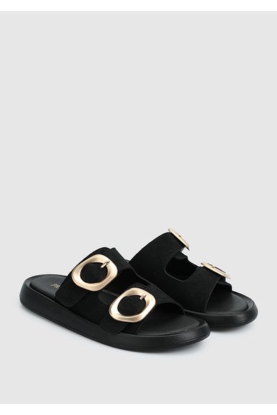 Provoq Black Women's Slippers