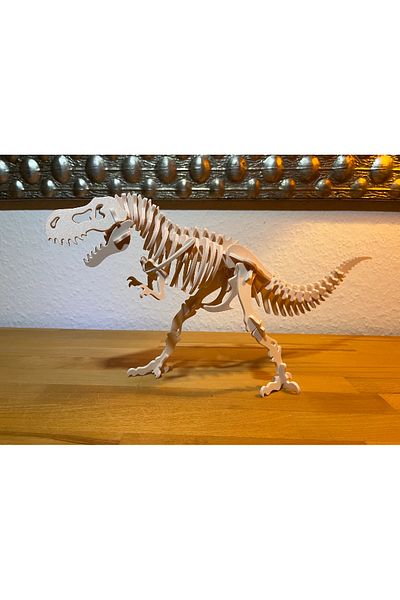 3D DESİNG MARKET 55 Piece T-Rex 3D Puzzle Decorative Dinosaur Figure