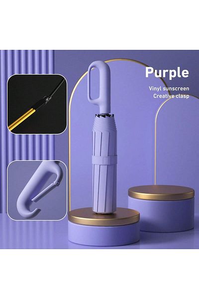 Choice Metal-fiber Composite 10k 21huangxianankouzise 1 Handle Fully Automatic Folding Umbrella With Buckle