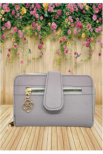 FuryaTedarik Stylish Wallet with Embossed Snap Fastener Front Pocket, Coin and Paper Money Compartment, Card Holder