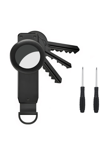 Choice منظم مفاتيح BlackAirtag، حامل مفاتيح مدمج، سلسلة مفاتيح معدنية، حافظة مفاتيح بسيطة، حامل مفاتيح للوحة المفاتيح