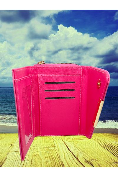 FuryaTedarik Zippered Women's Wallet with Coin and Paper Money Compartment