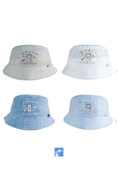 Kardelen Butik Denizli 65% Cotton 35% Polyester Boy's Fisherman Hat (Age 1-3) (48-50 cm)