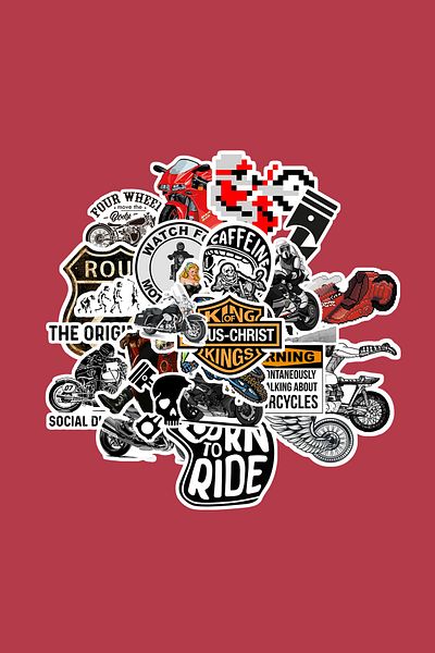 dadi ramba Motor Sticker Pack - Bullet Journal - Agenda - Planner - Notebook - Laptop Sticker Decal