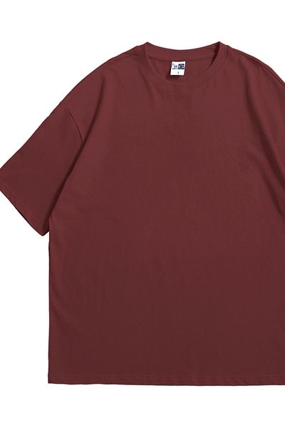 Scrovtie Жени Мъже Tile Premium Basic Oversize тениска с къс ръкав и кръгло деколте