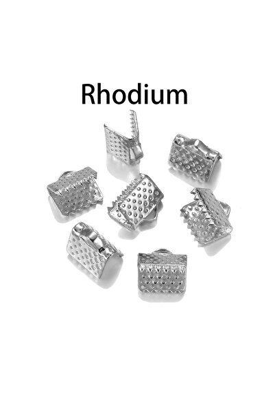 Choice 16 مم × 50 قطعة من الروديوم 50 قطعة/مجموعة مشابك كوف وأغطية أطراف الحب...