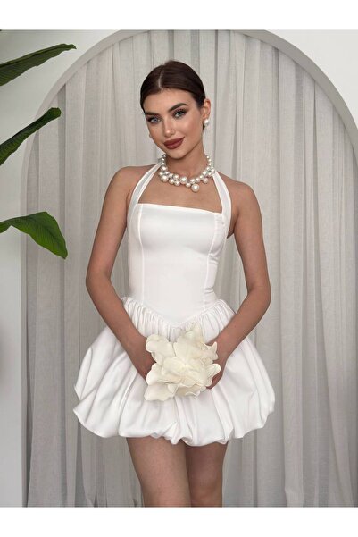 conconmoda Kadın Mezuniyet Saten Tasarım Mini Jose Elbise