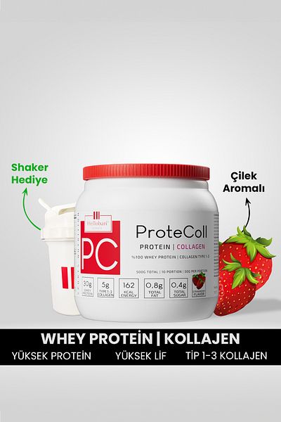 Hellobari Formula Protecoll |   Whey Protein and Collagen |   Strawberry Flavored |   10 Servings